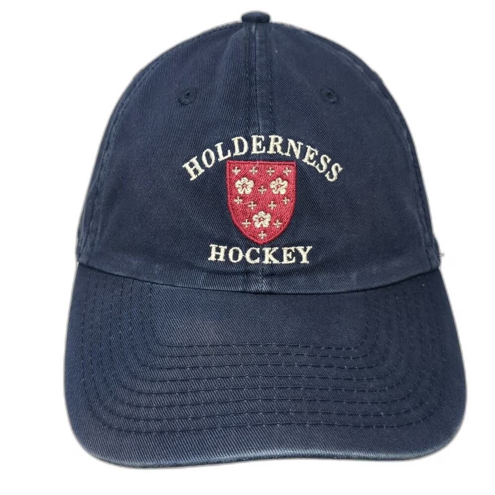 KNP Holderness Hockey Shield Blue One Size Baseball Cap Hat Cotton Slideback